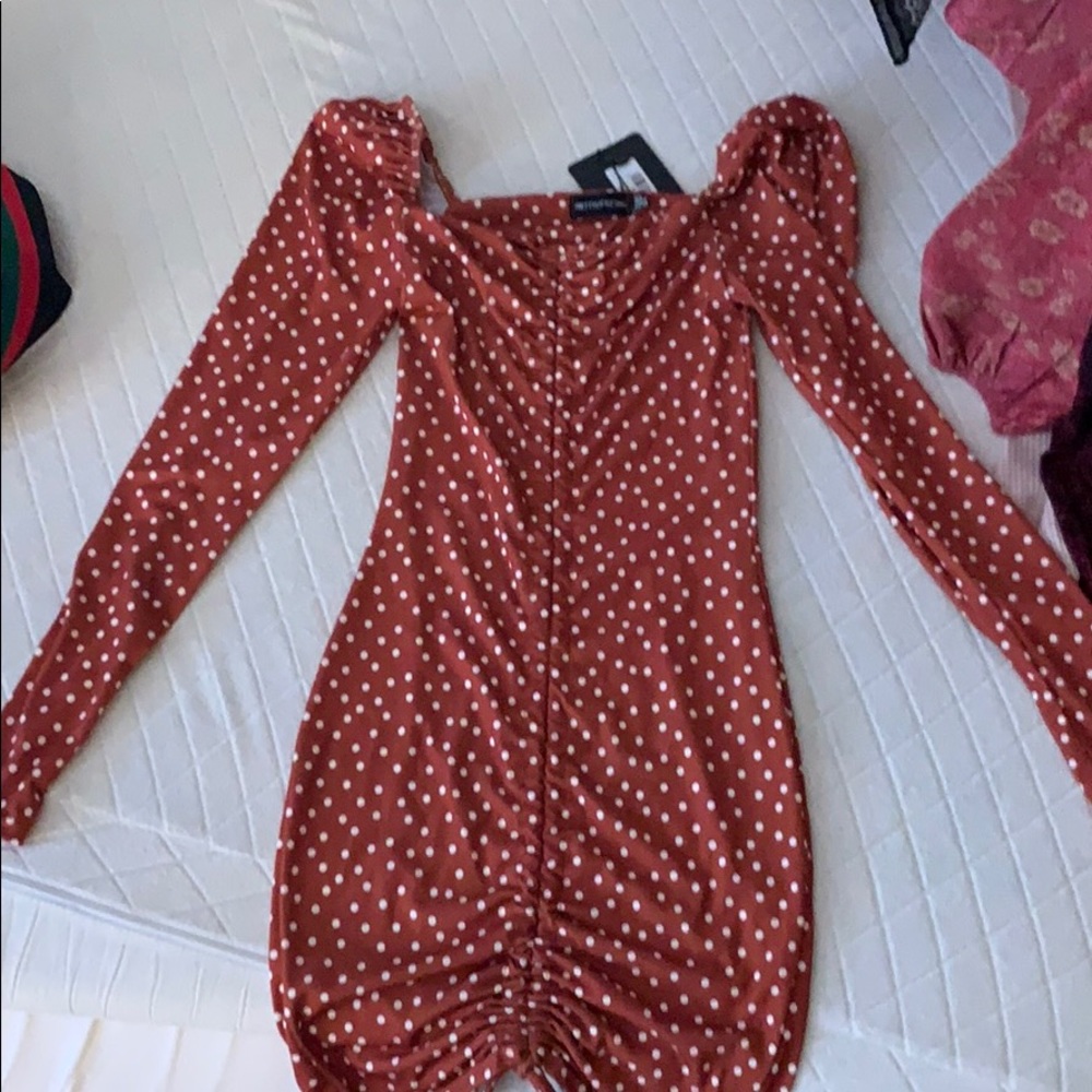 Polka dot dress from Pretty Little Thing
